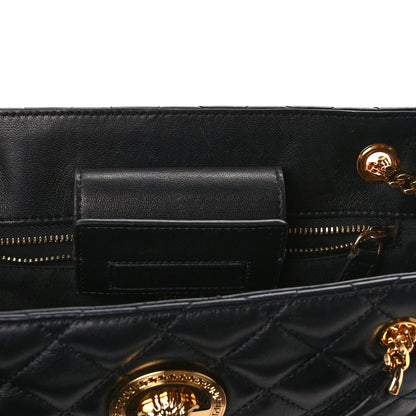 Versace Nappa Quilted Medusa Chain Shoulder Bag Black 13 of 15