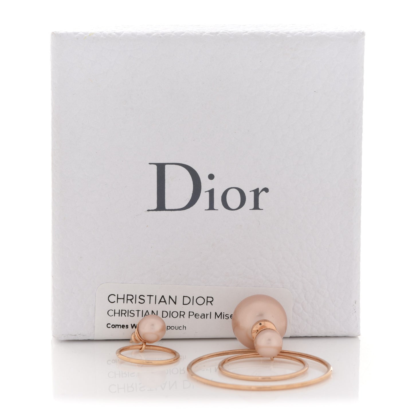Pearl Mise En Dior Tribal Hoop Earrings Pink