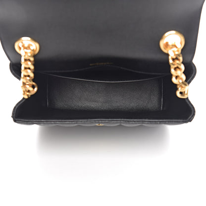 Saint Laurent Grain De Poudre Matelasse Monogram Medium Vicky Chain Bag Black 5 of 10