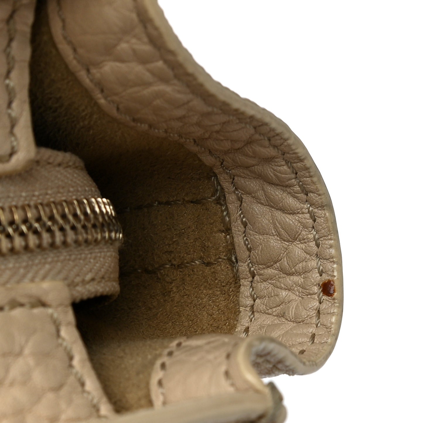 Pebbled Calfskin Nano Luggage Dune