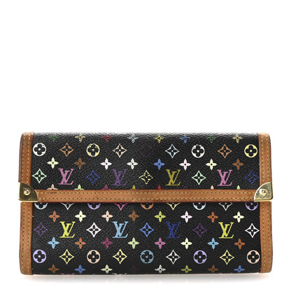 Louis Vuitton Monogram Multicolor Porte Tresor International Wallet Black 1 of 6