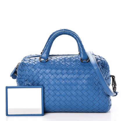 Bottega Veneta Nappa Intrecciato Mini Top Handle Bag Cobalt 3 of 8