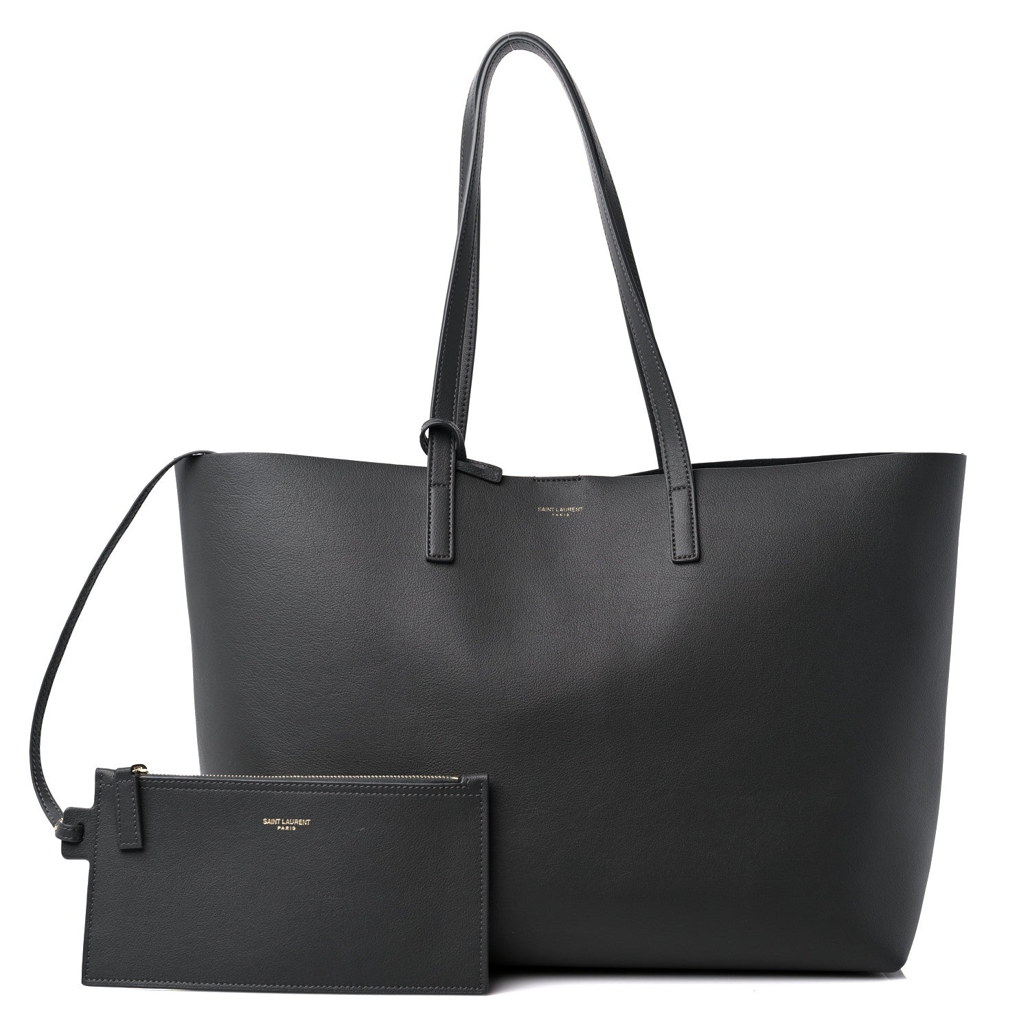 Saint Laurent Calfskin Large Shopping Tote Pebble 1 of 13
