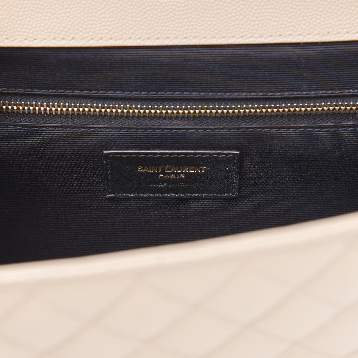 Grain De Poudre Mixed Matelasse Large Triquilt Monogram Satchel Dark Beige