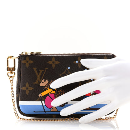 Louis Vuitton Monogram 2018 Christmas Animation Mini Bears Pochette Accessories 2 of 10