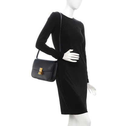 Celine Box Calfskin Medium Classic Box Flap Bag Navy 2 of 7