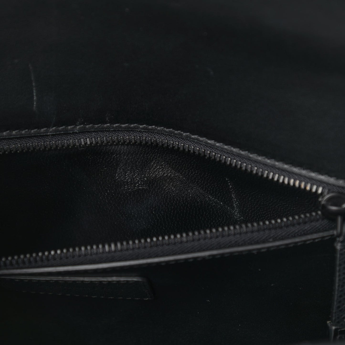 Ultra Matte Grained Calfskin 30 Montaigne Flap Bag Black