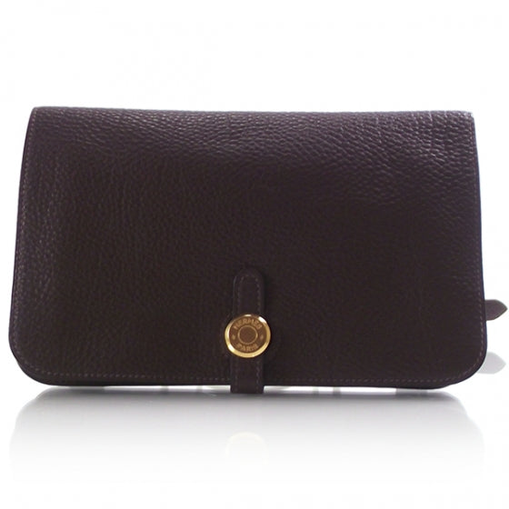 Hermes Chevre Mysore Wallet Belt Brown 1 of 10