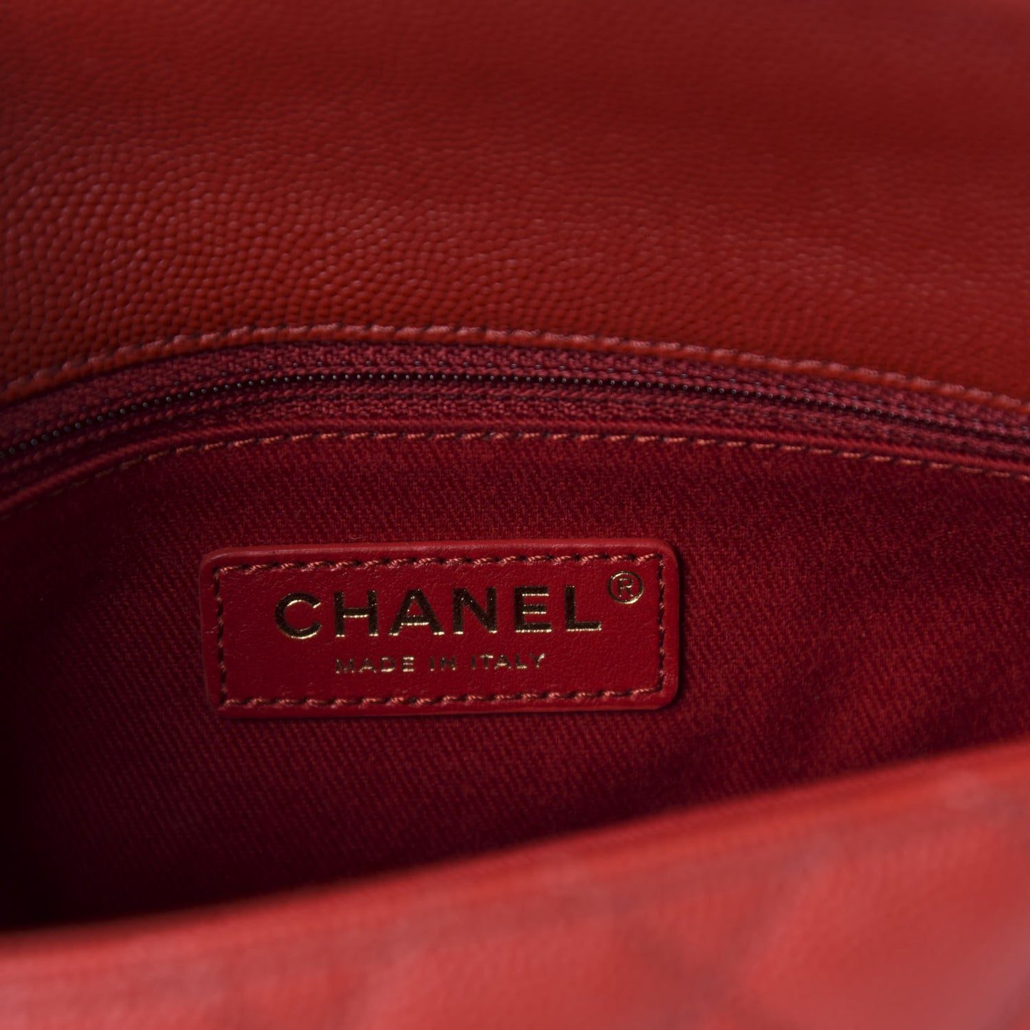 Caviar Lizard Quilted Mini Coco Handle Flap Red