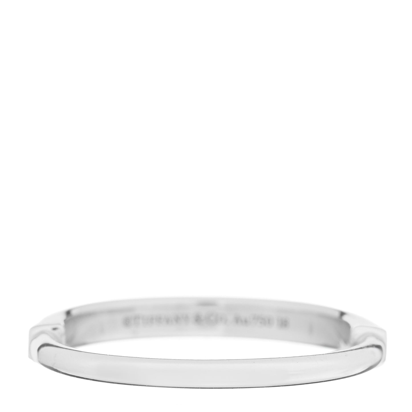 18K White Gold Lock Ring 63 10.5