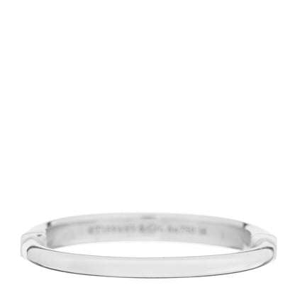 Tiffany 18K White Gold Lock Ring 63 10.5 1 of 5