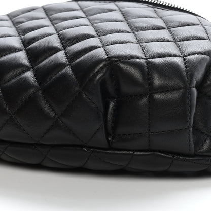 Chanel Calfskin Quilted Banane Waist Bag Fanny Pack Black 14 of 16