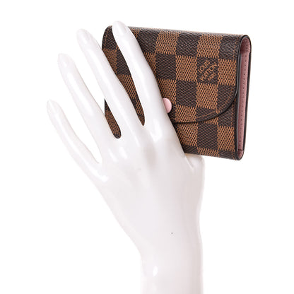 Louis Vuitton Damier Ebene Rosalie Coin Purse Rose Ballerine 2 of 7