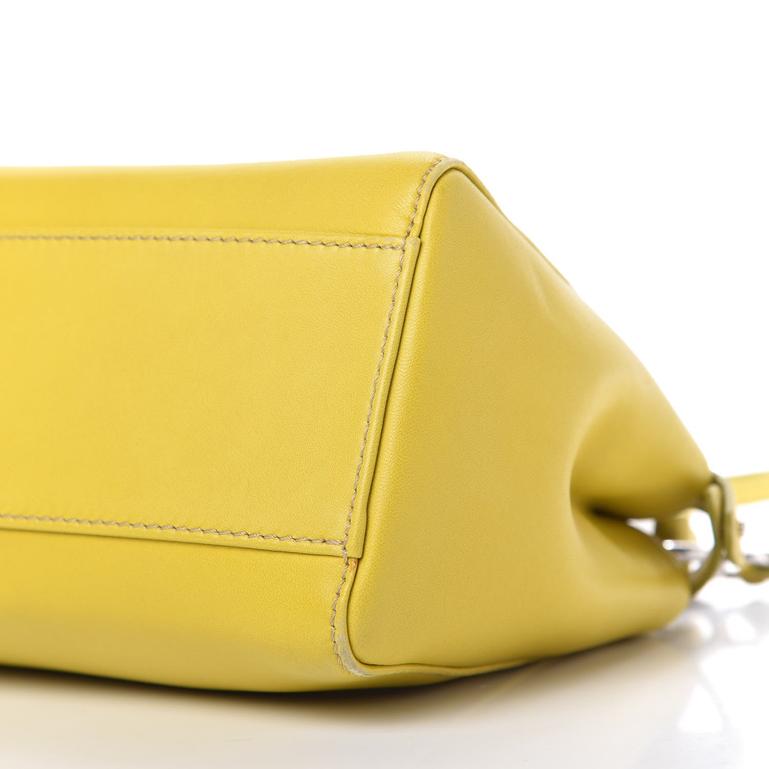 Fendi Nappa Mini Peekaboo Iconic Satchel Lime 7 of 9