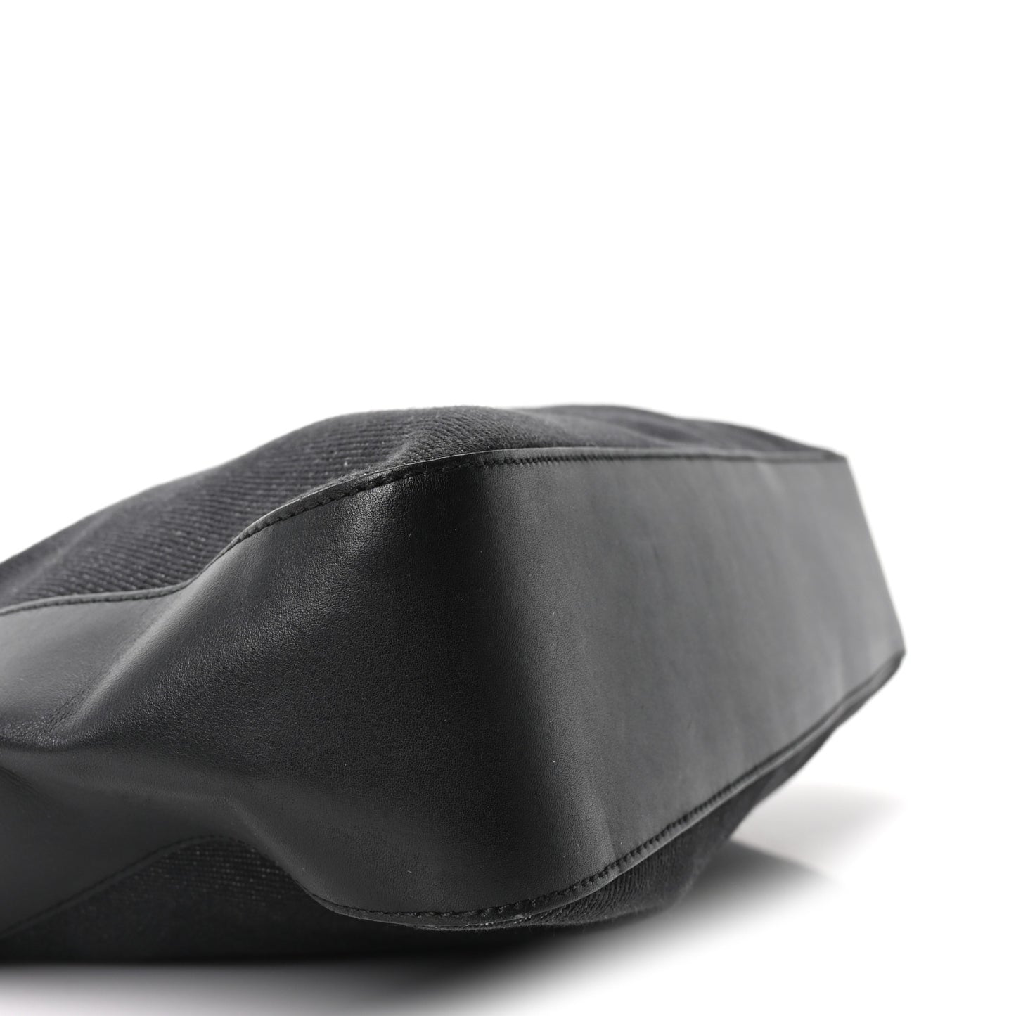 Denim Calfskin Web Tote Black
