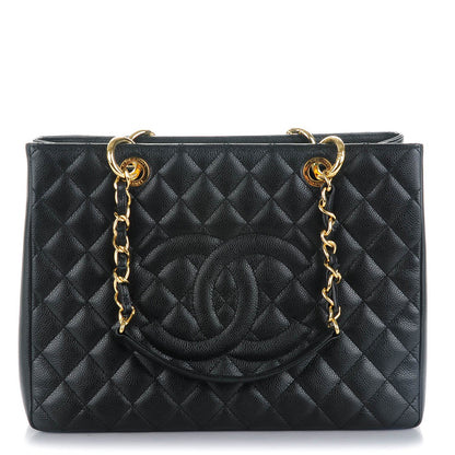 Chanel Caviar Quilted Grand Shopping Tote GST Black 1 of 7