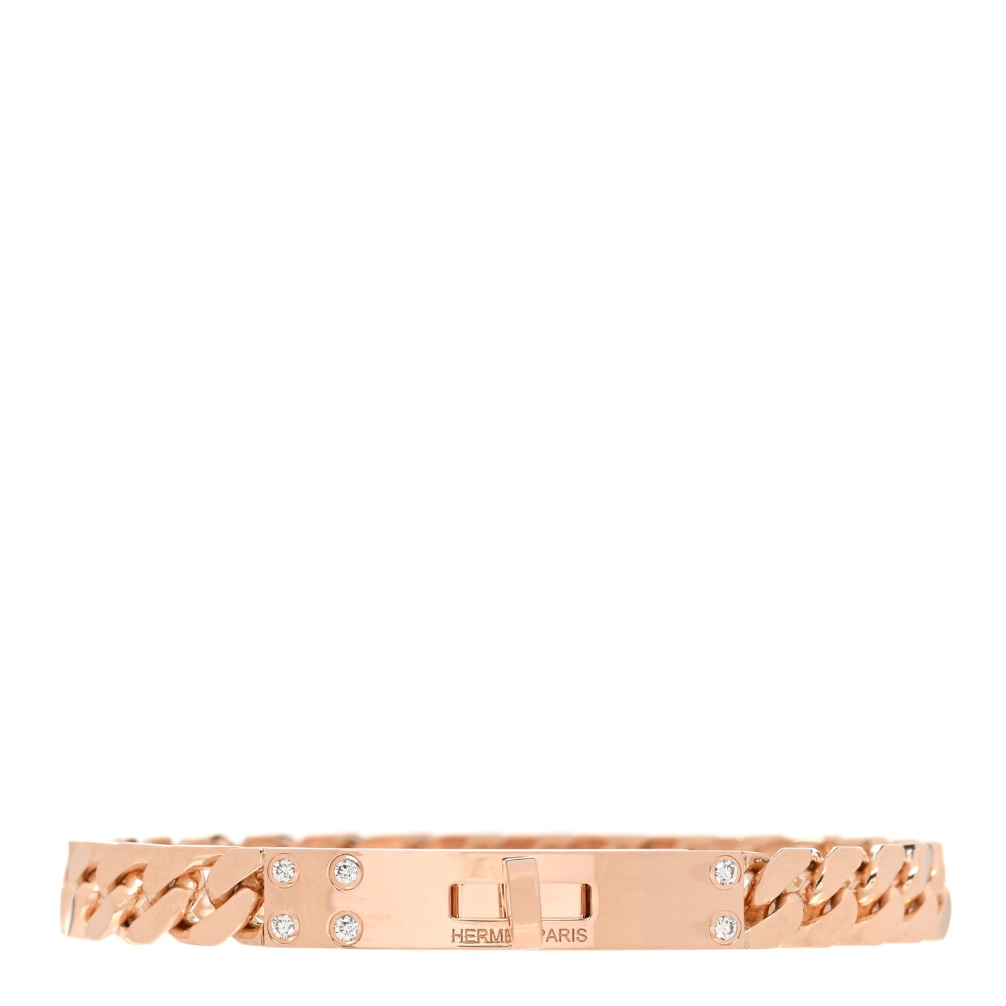18K Rose Gold Diamond PM Kelly Chaine Bracelet SH