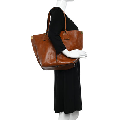 Chloe Smooth Calfskin C Embossed Medium Vick Tote Caramel 2 of 11