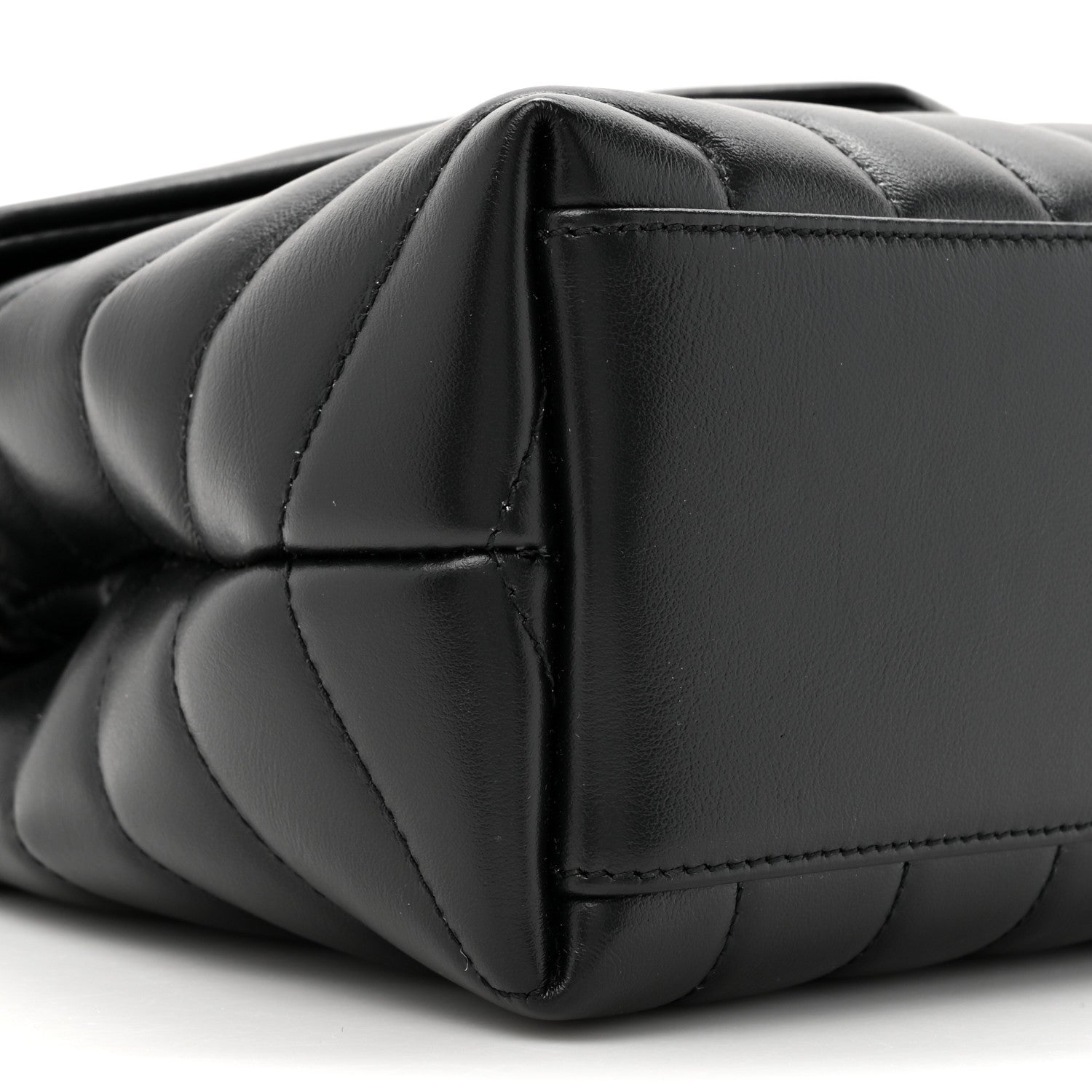 Saint Laurent Calfskin Y Quilted Monogram Small Loulou Chain Satchel Black 11 of 11
