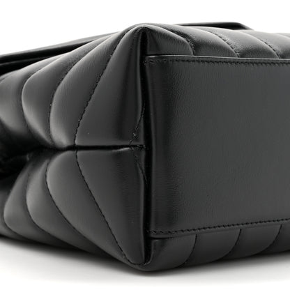 Saint Laurent Calfskin Y Quilted Monogram Small Loulou Chain Satchel Black 11 of 11