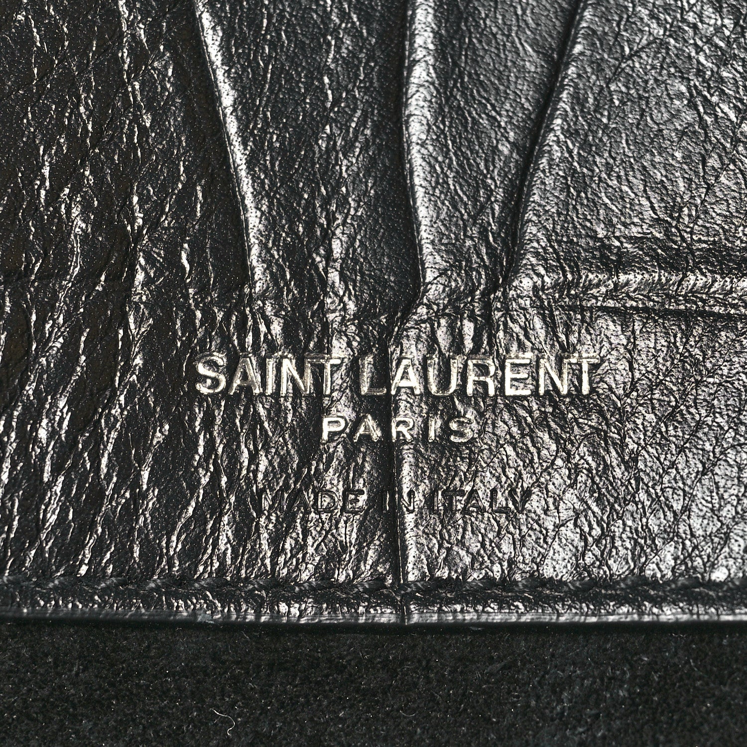 Saint Laurent Calfskin Crocodile Embossed Large Souple Sac De Jour Black 6 of 9
