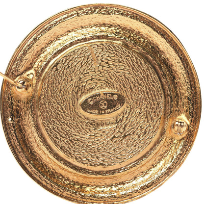 Chanel 31 Rue Cambon Medallion Brooch Gold 4 of 6