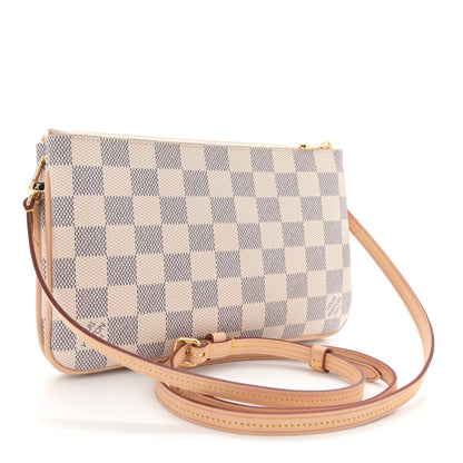 Louis Vuitton Damier Azur Double Zip Pochette 3 of 11