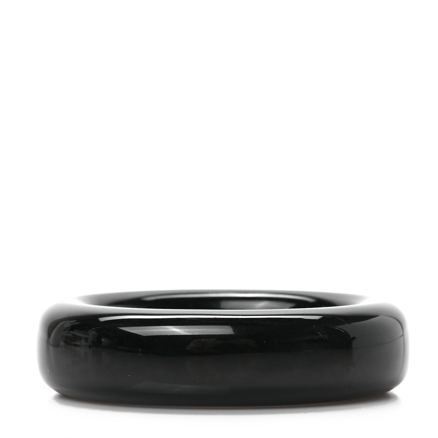 Tiffany Lacquer Hardwood Elsa Peretti Doughnut Bangle Bracelet Black 1 of 4
