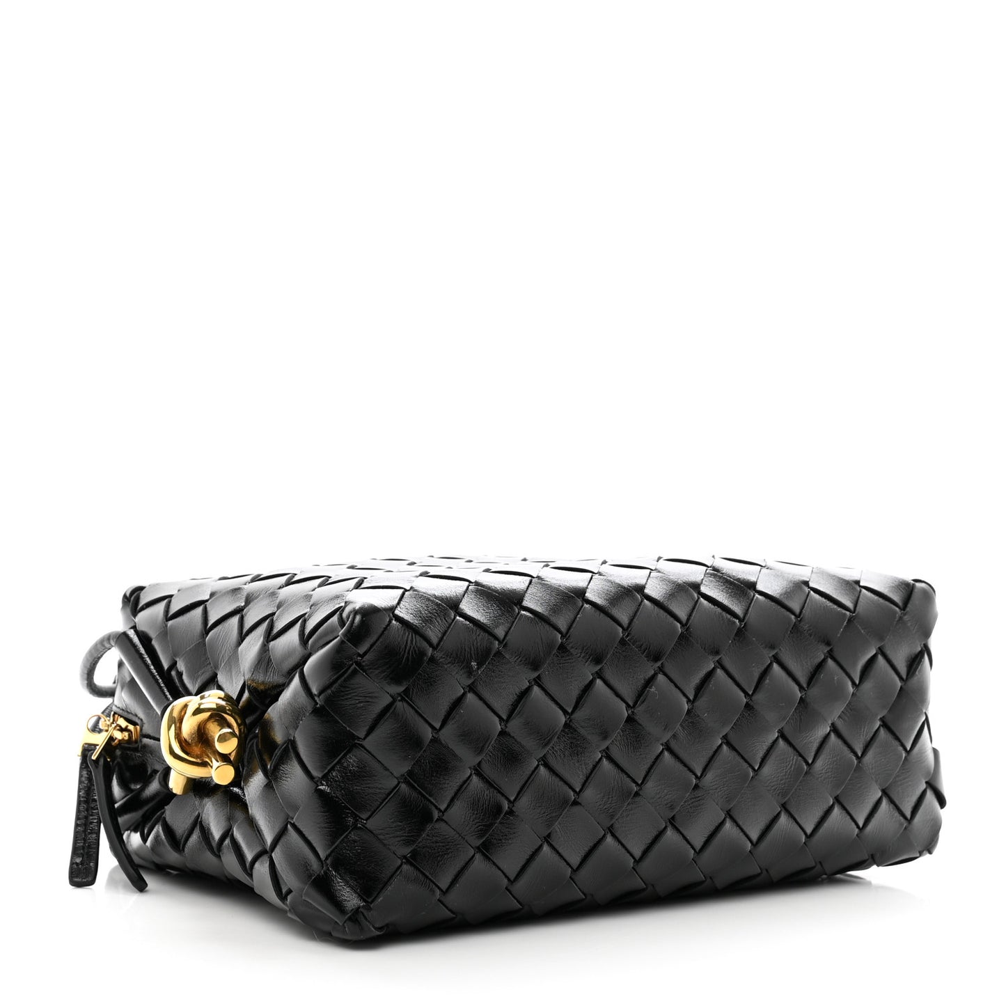 Polished Nappa Intrecciato Knot Small Loop Crossbody Bag Space