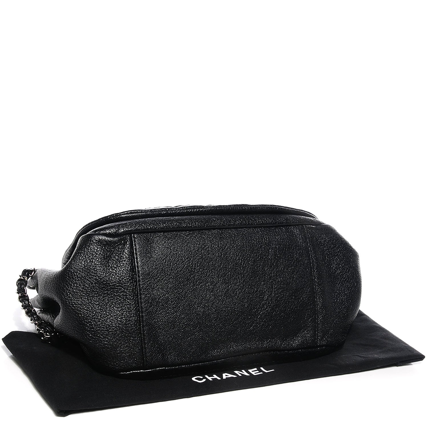 Chanel Metallic Goatskin Luxe Ligne Flap Bag Black 4 of 7