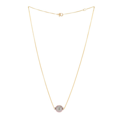 David Yurman 18K Yellow Gold Diamond Tahitian Pearl 11mm Solari Pendant Necklace 3 of 5