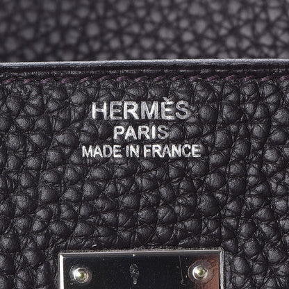 Hermes Taurillon Clemence Birkin 35 Prunoir 13 of 31