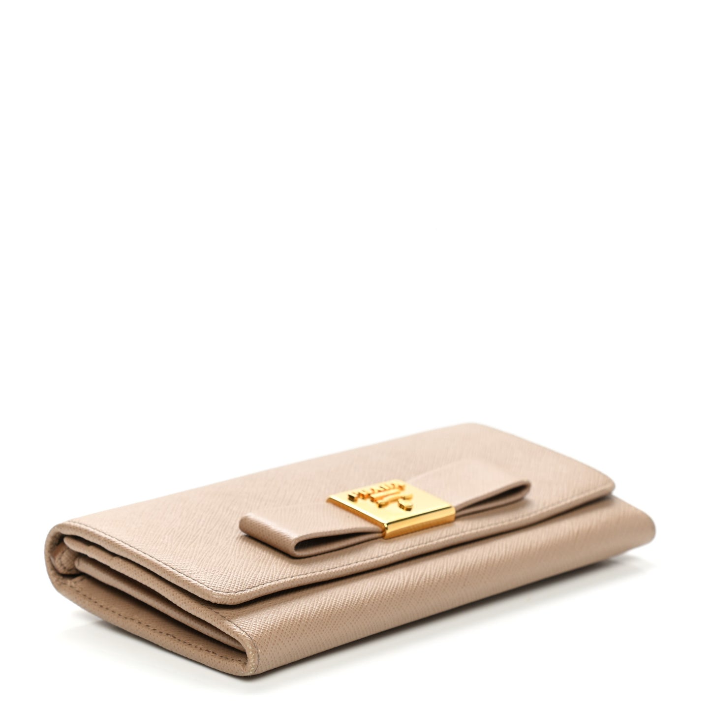 Saffiano Bow Continental Wallet Cammeo