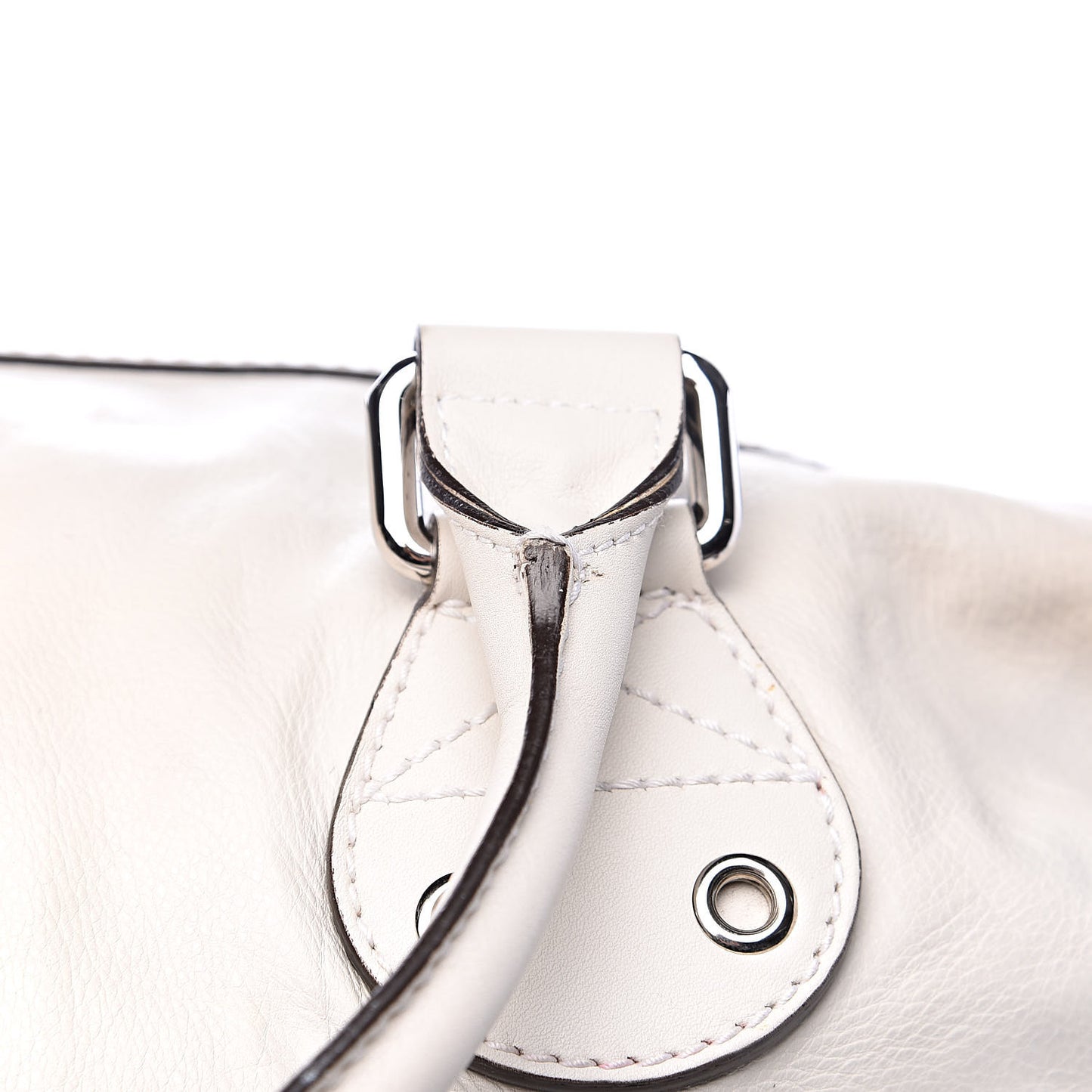 Calfskin Top Handle Tote White