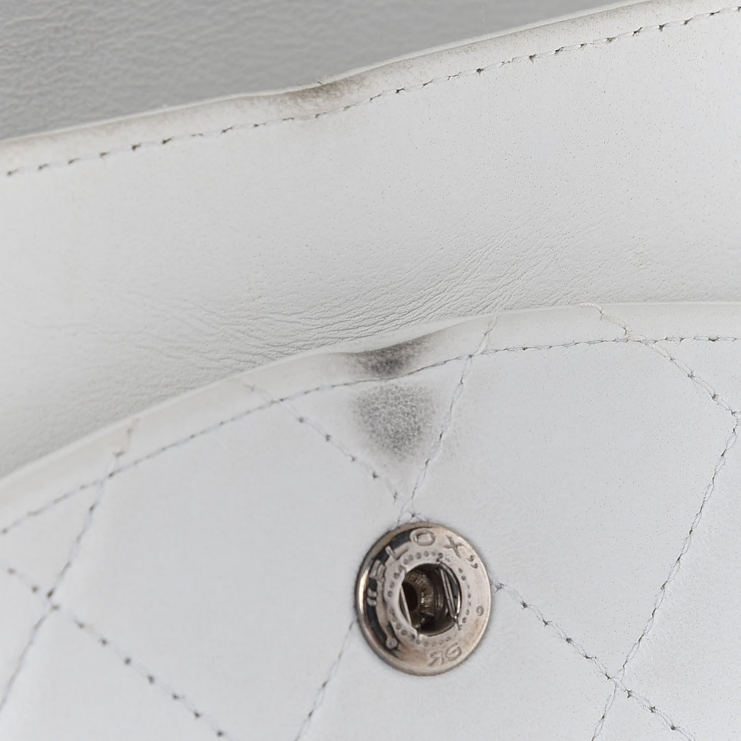 Chanel Lambskin Quilted Medium Double Flap White 11 of 16