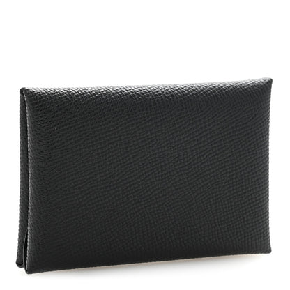 Hermes Epsom Calvi Duo Card Case Black 3 of 8