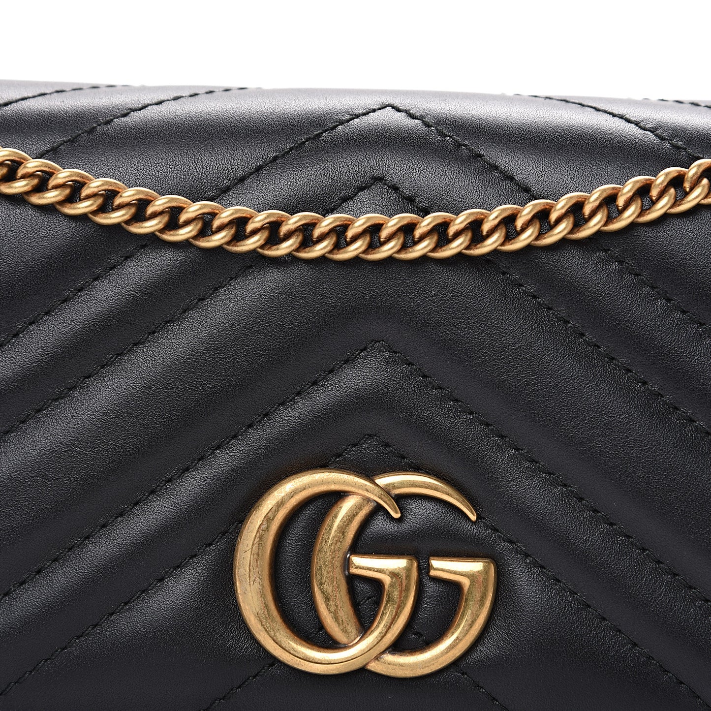Calfskin Matelasse GG Marmont Mini Bag Black