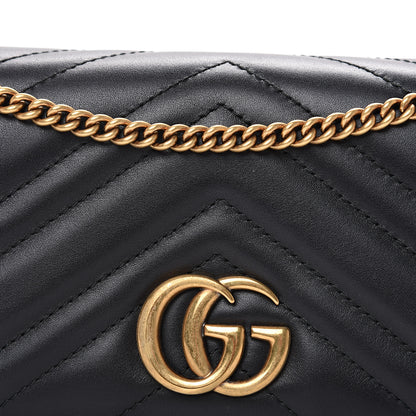Gucci Calfskin Matelasse GG Marmont Mini Bag Black 9 of 10