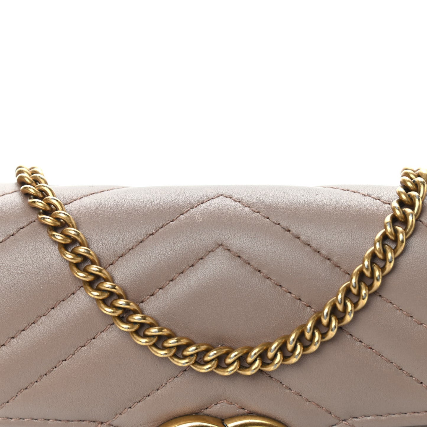 Calfskin Matelasse Super Mini GG Marmont Shoulder Bag Porcelain Rose