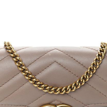 Gucci Calfskin Matelasse Super Mini GG Marmont Shoulder Bag Porcelain Rose 11 of 14