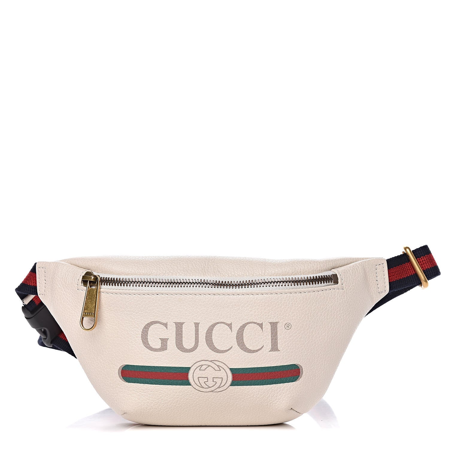 Gucci Grained Calfskin Small Logo Belt Bag White 1 of 11