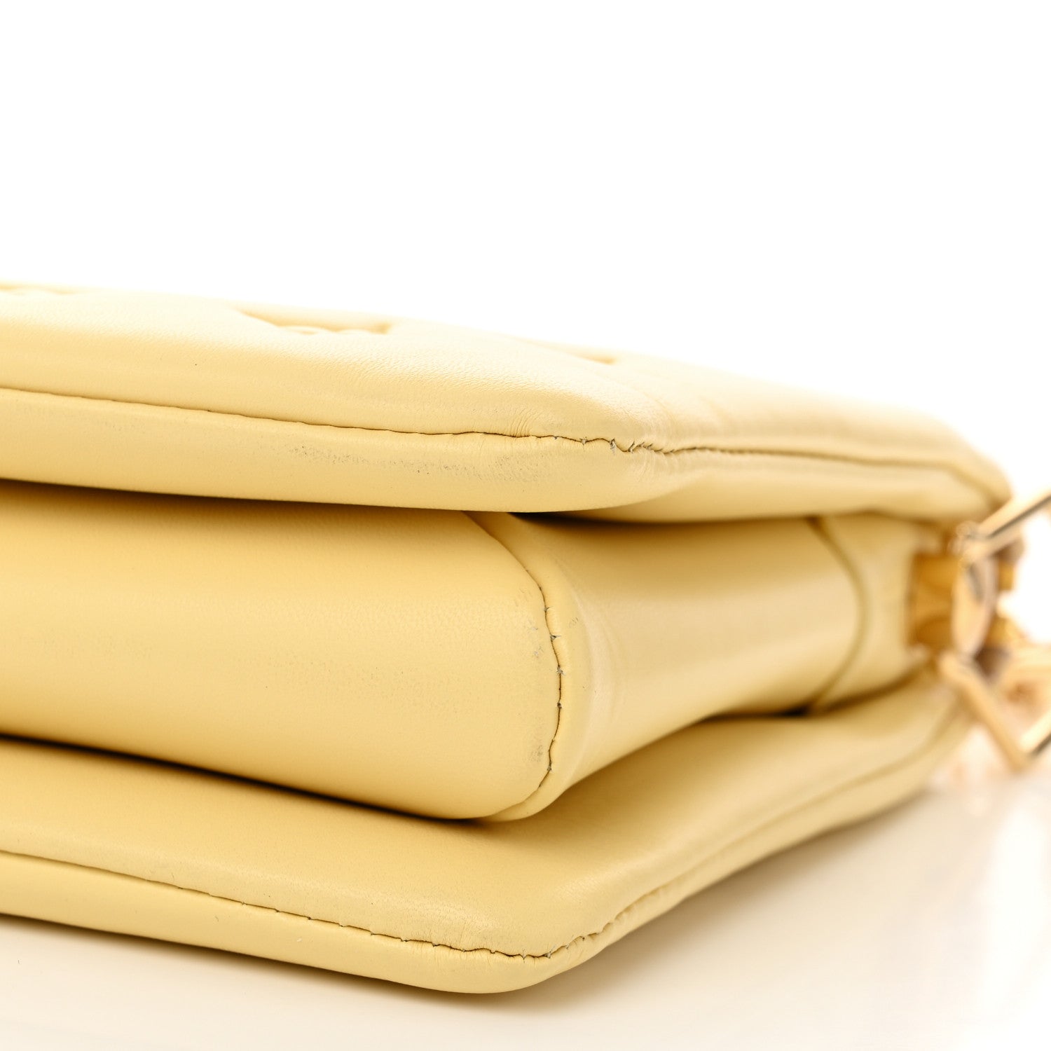 Louis Vuitton Lambskin Embossed Monogram Coussin PM Yellow 9 of 10