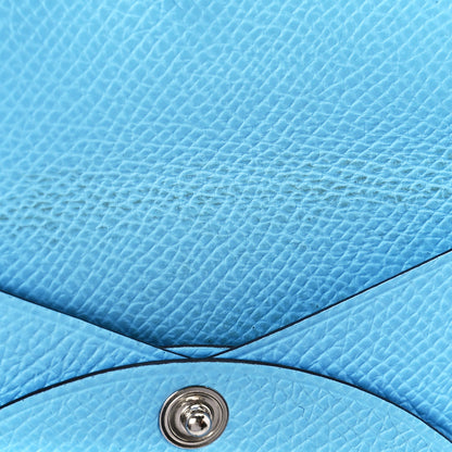 Hermes Epsom Calvi Duo Card Case Celeste 8 of 13