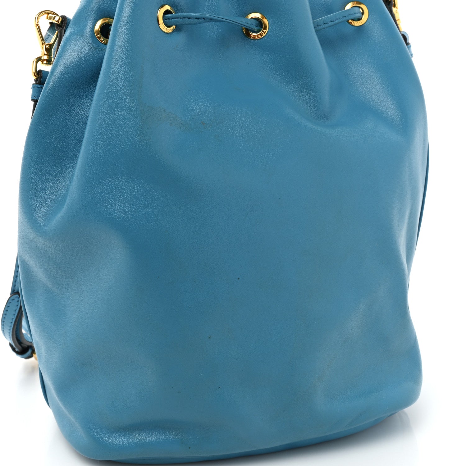 Prada Light Calfskin Saffiano Mini Bucket Crossbody Bag Voyage 14 of 14