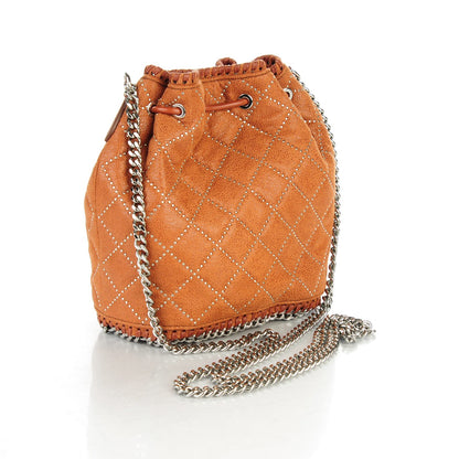 Stella McCartney Shaggy Deer Small Falabella Quilted Studded Bucket Bag Brandy 3 of 6