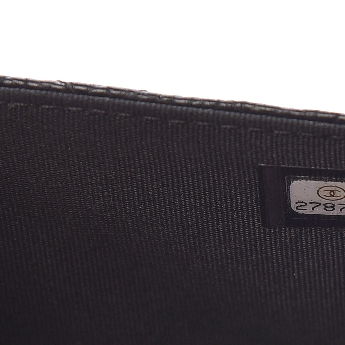 Caviar Quilted CC Filigree Wallet On Chain WOC Black