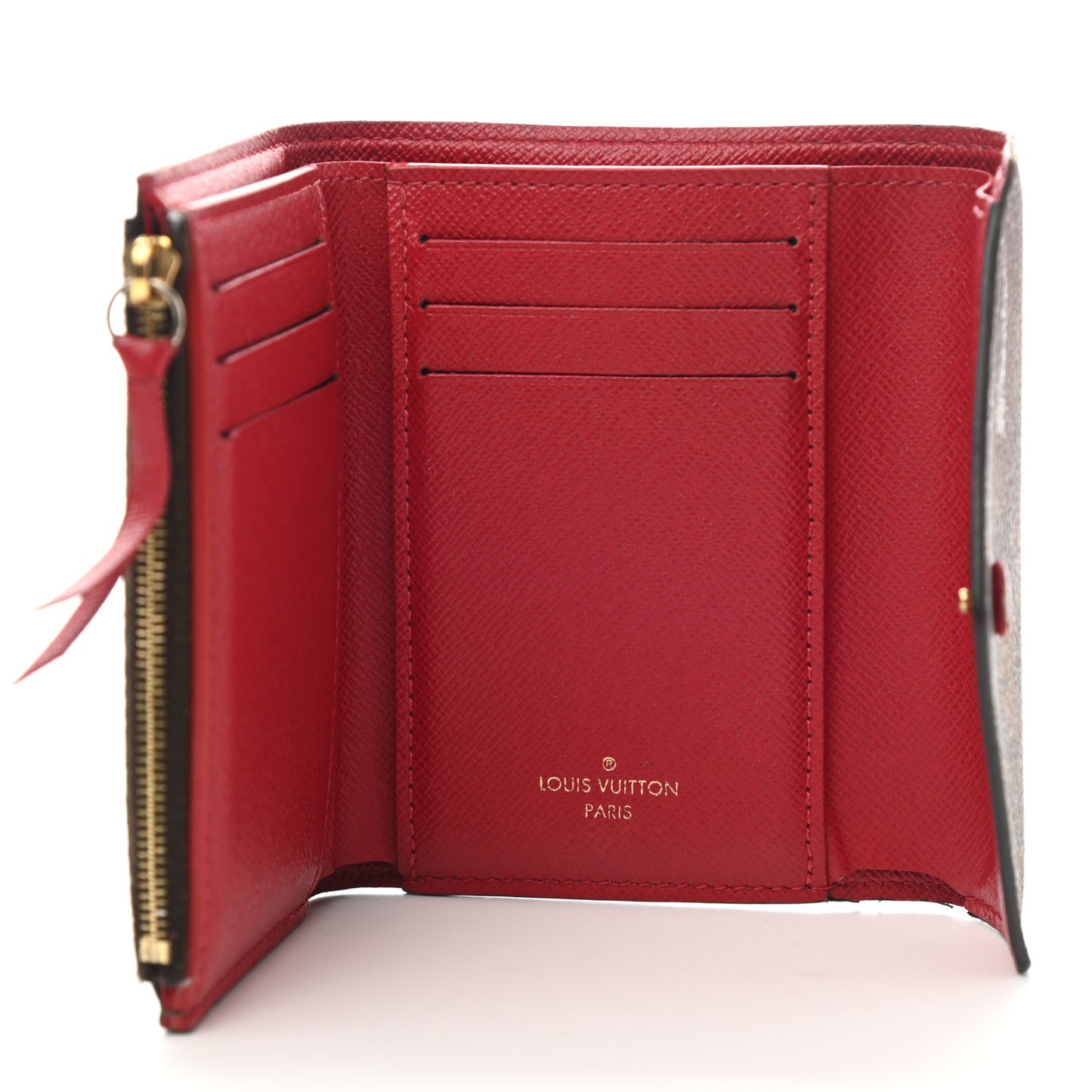 Damier Ebene Victorine Wallet Red