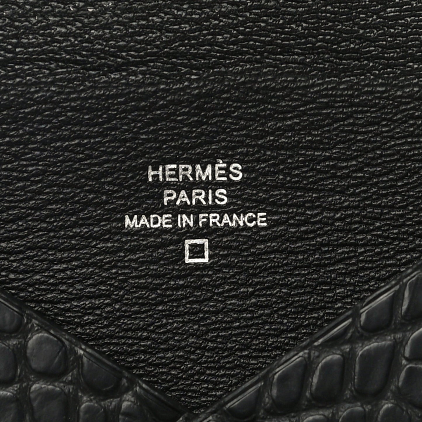 Matte Alligator Calvi Card Case Black