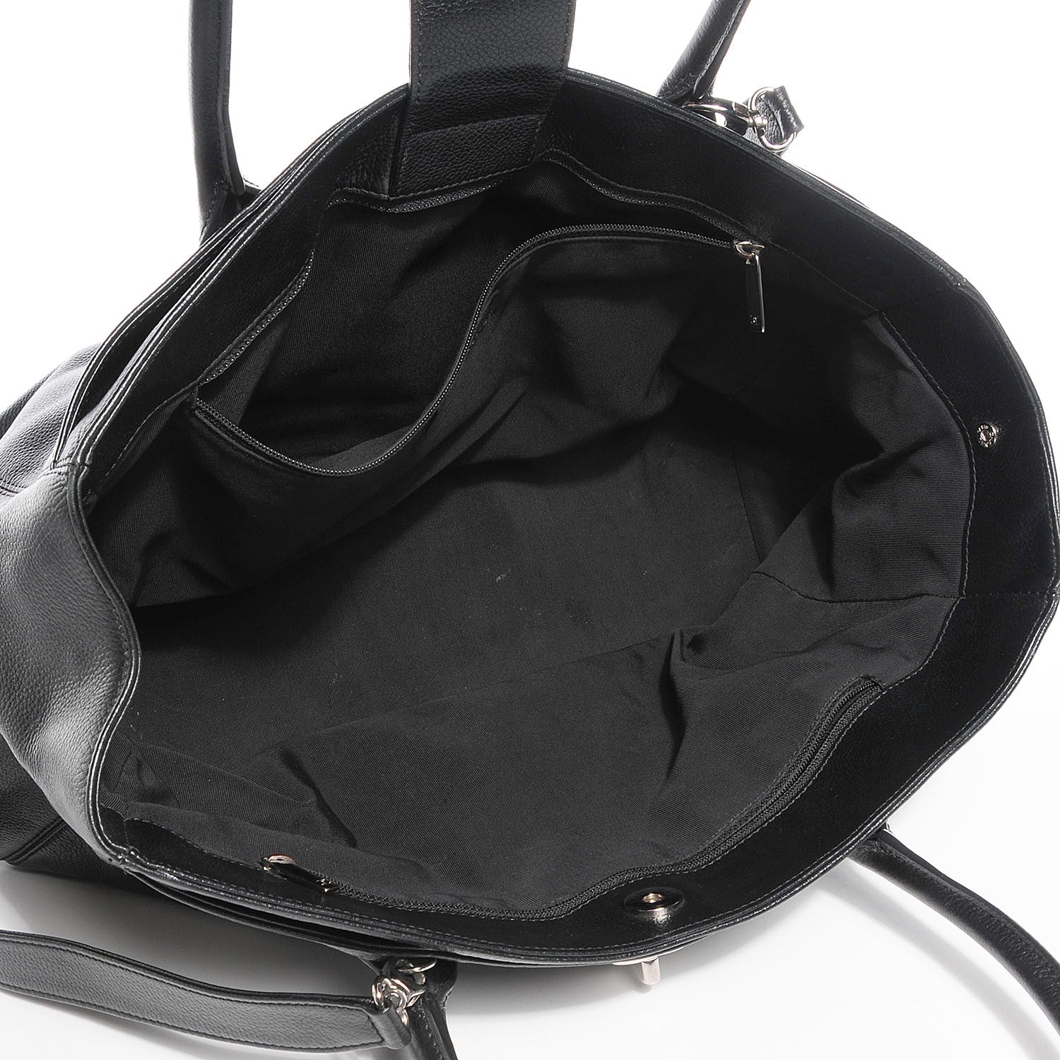 Chanel Calfskin Cerf Executive Shopper Tote Black 5 of 8