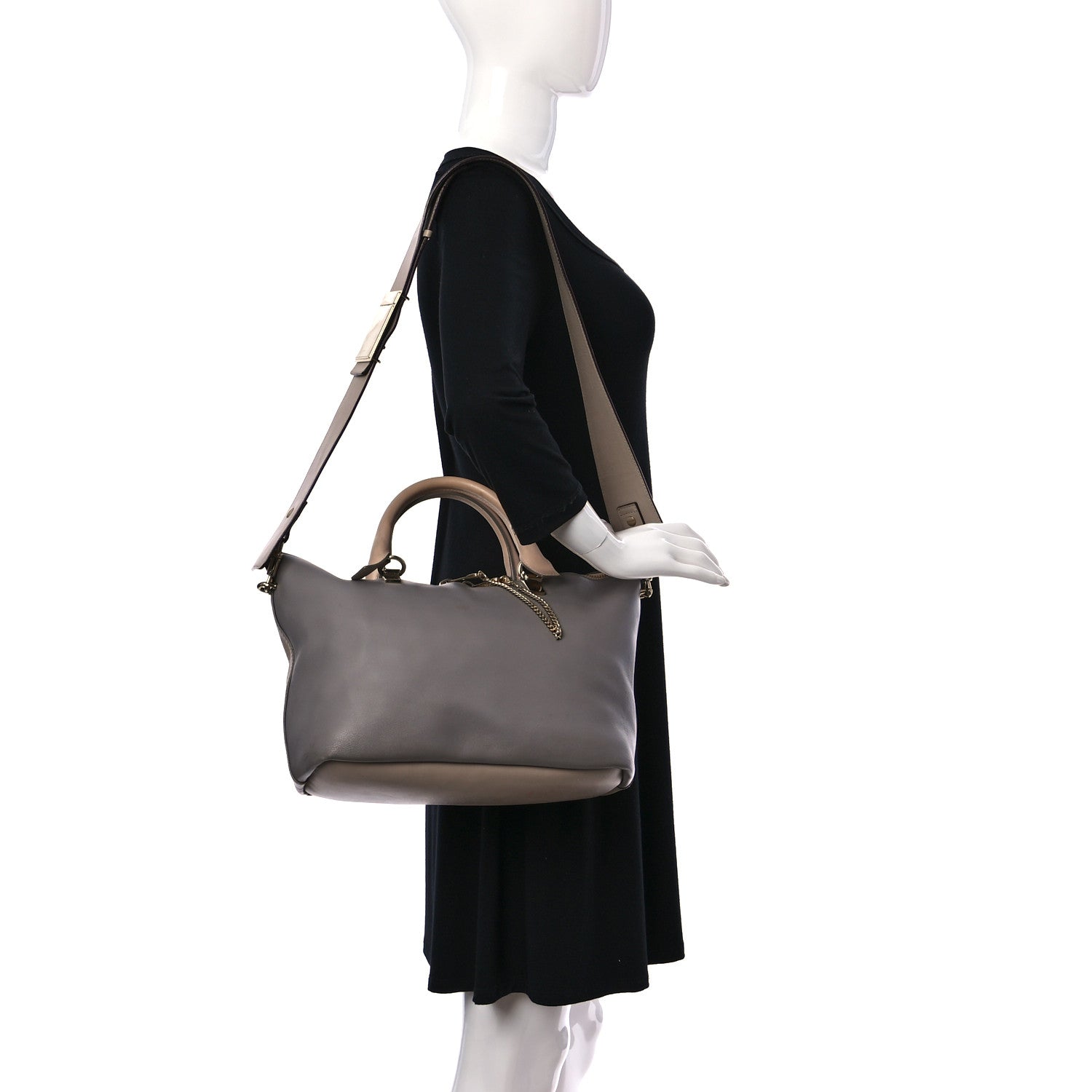 Chloe Smooth Calfskin Medium Baylee Tote Street Grey Rope Beige 2 of 9